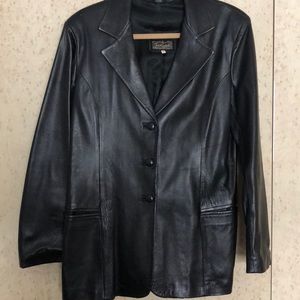 Black leather Spectra jacket.